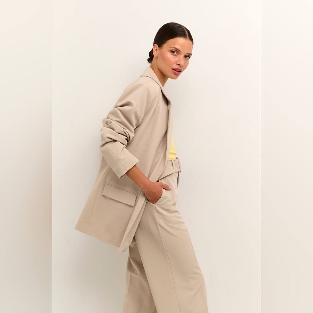 NWT KAFFE Kasakura Light Sand Blazer - Picture 4 of 6